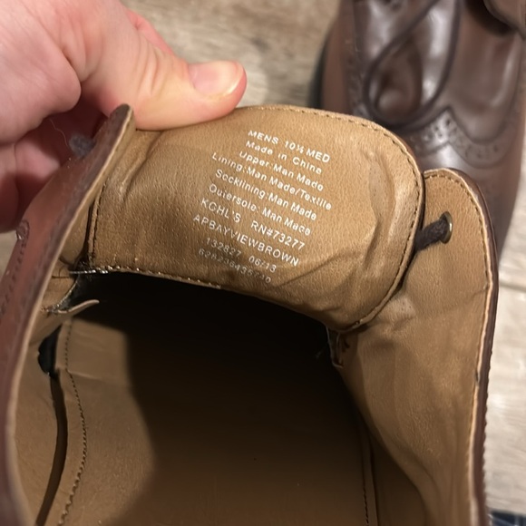 Apt. 9 Men Wingtip Brown Leather Dress Shoes Size 10.5 - Picture 7 of 7